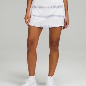 Lululemon new with tags white lilac and grey athletic skirt. Long length